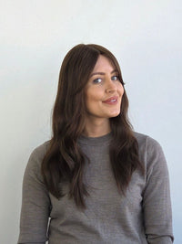 20" Chocolate Brown silk topper