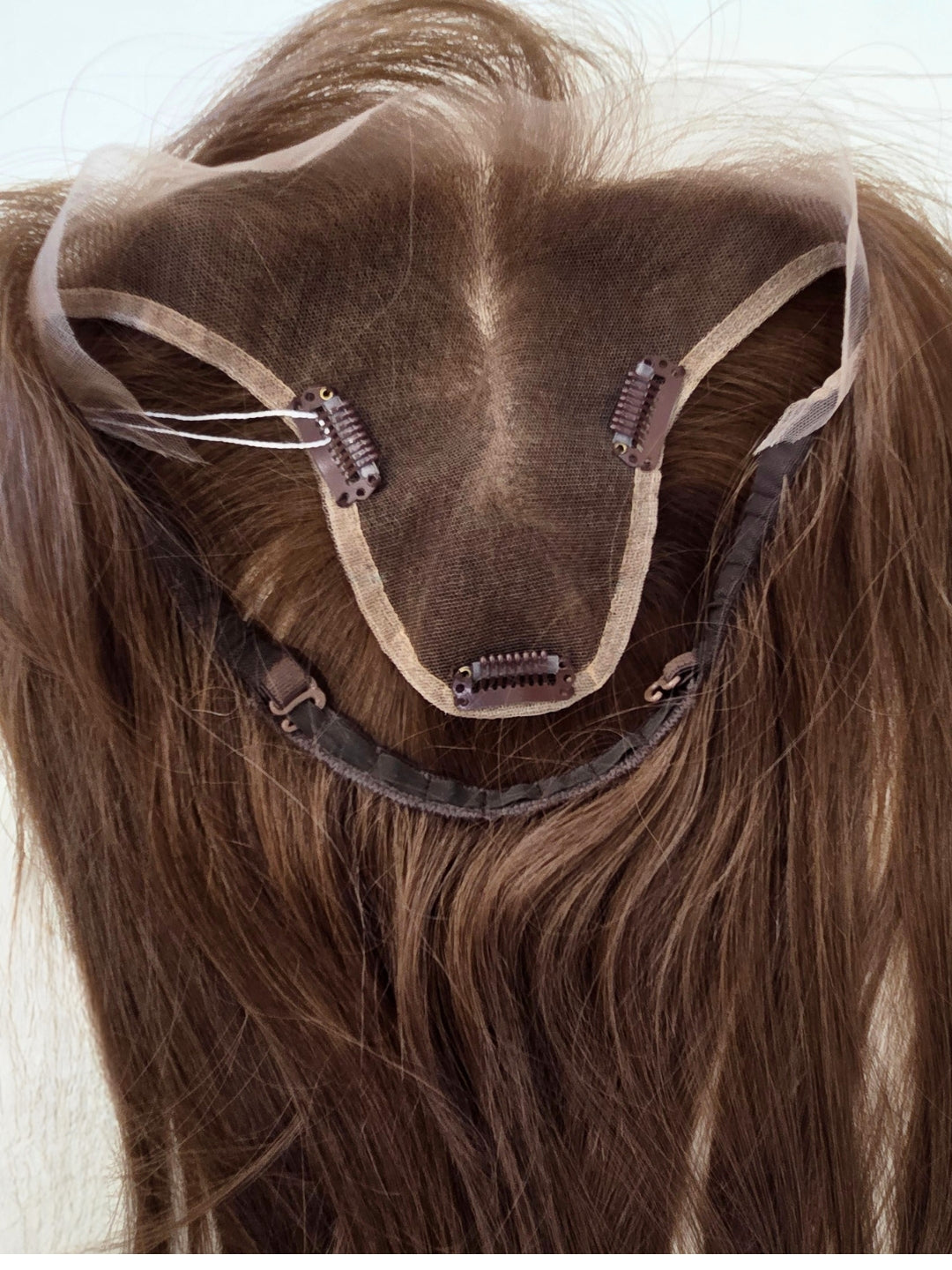 16" Taupe brown T-lace frontal Topper