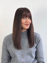 18" Chocolate brown Mono topper with Fringe