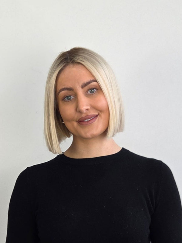 10" Bob pearl platinum blonde Closed lace topper