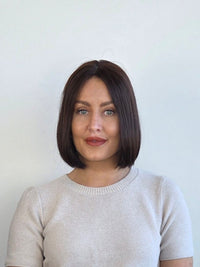 10" Bob dark brunette Lace front topper 5x6
