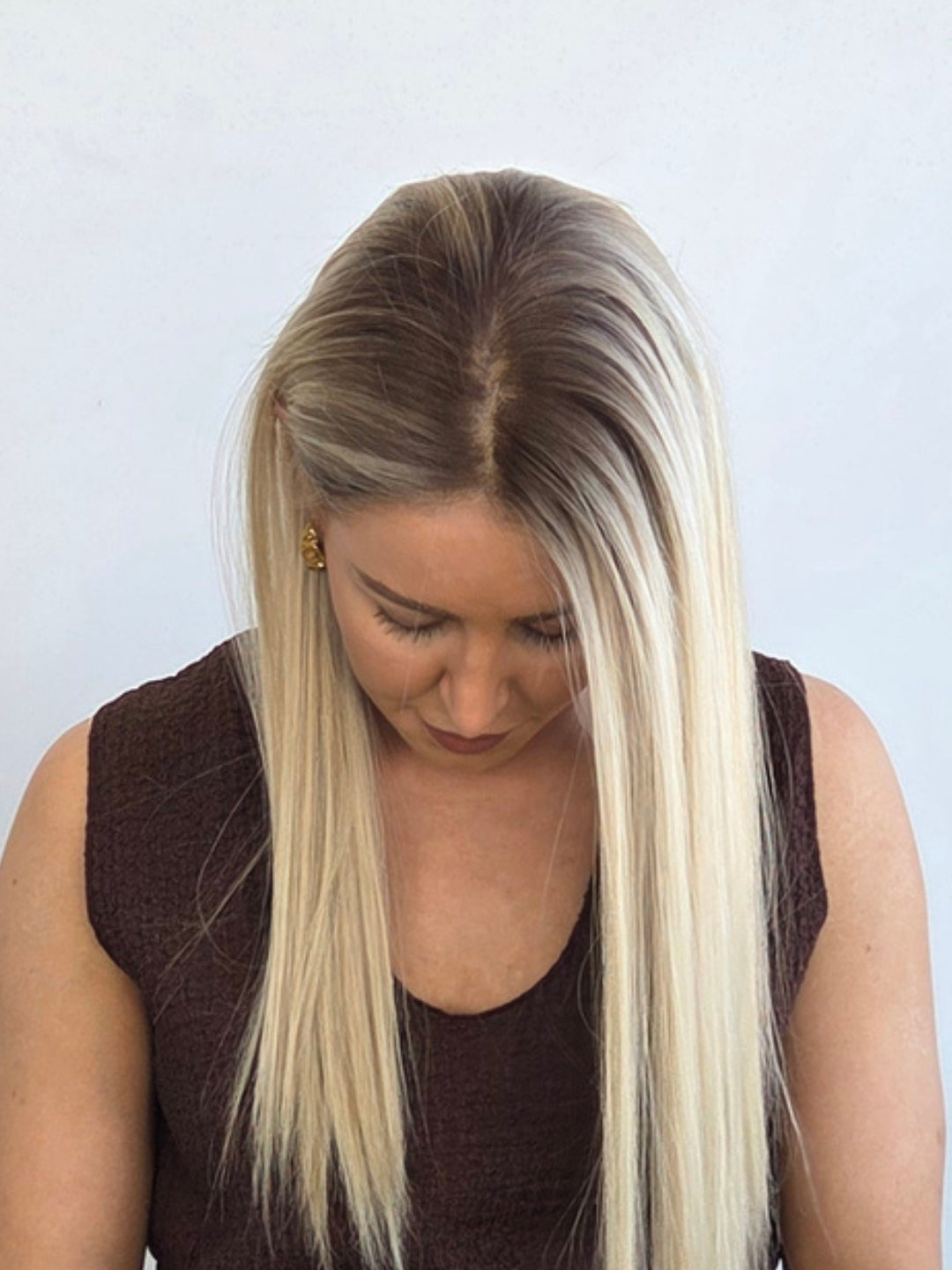 20" Bright beige Blonde Lace Front Topper 8x8
