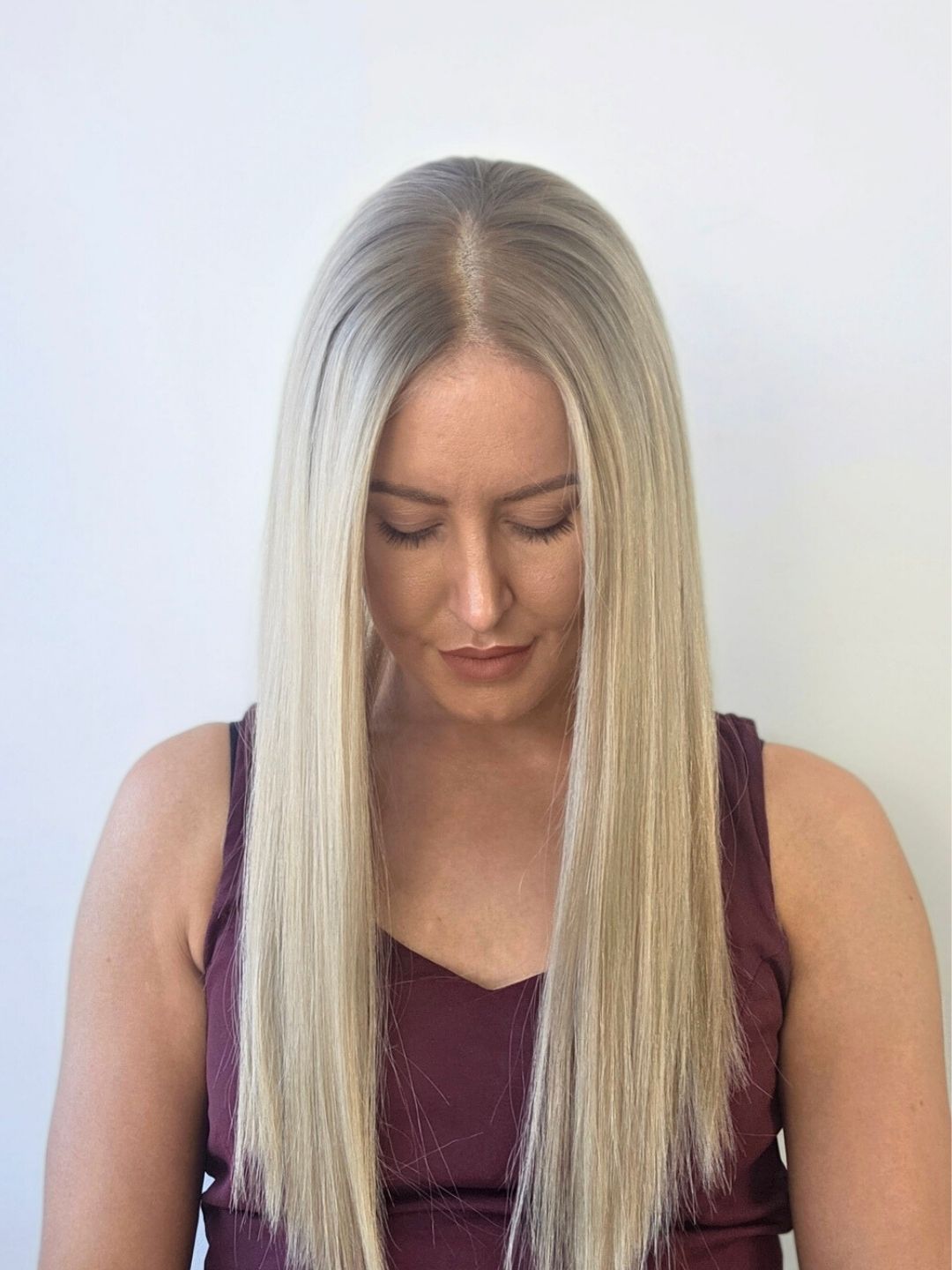 18"Ash blonde with Dimensional Lowlights Lace front Topper