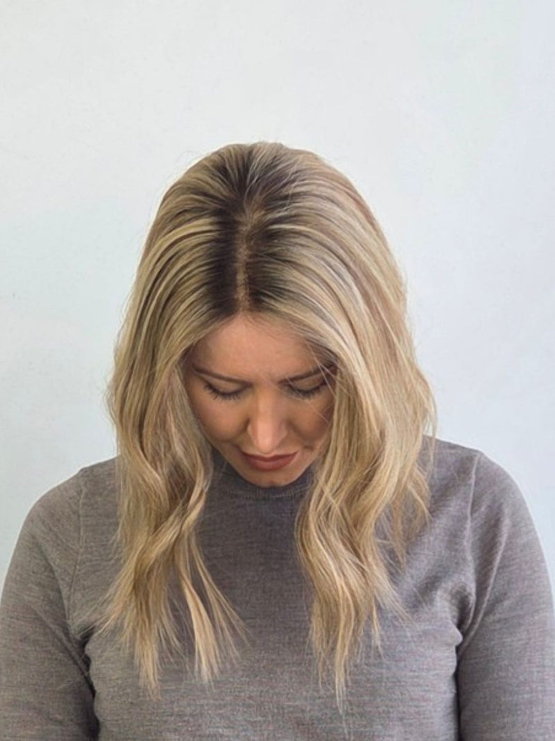 14" Sandy blonde Lace front Topper