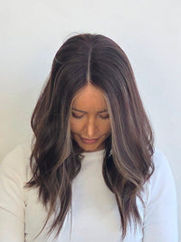 18" Dark brunette balayage Lace front wig