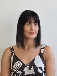 12" Black Mono Topper with Fringe