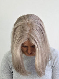 14" Champange Grey Silk Topper