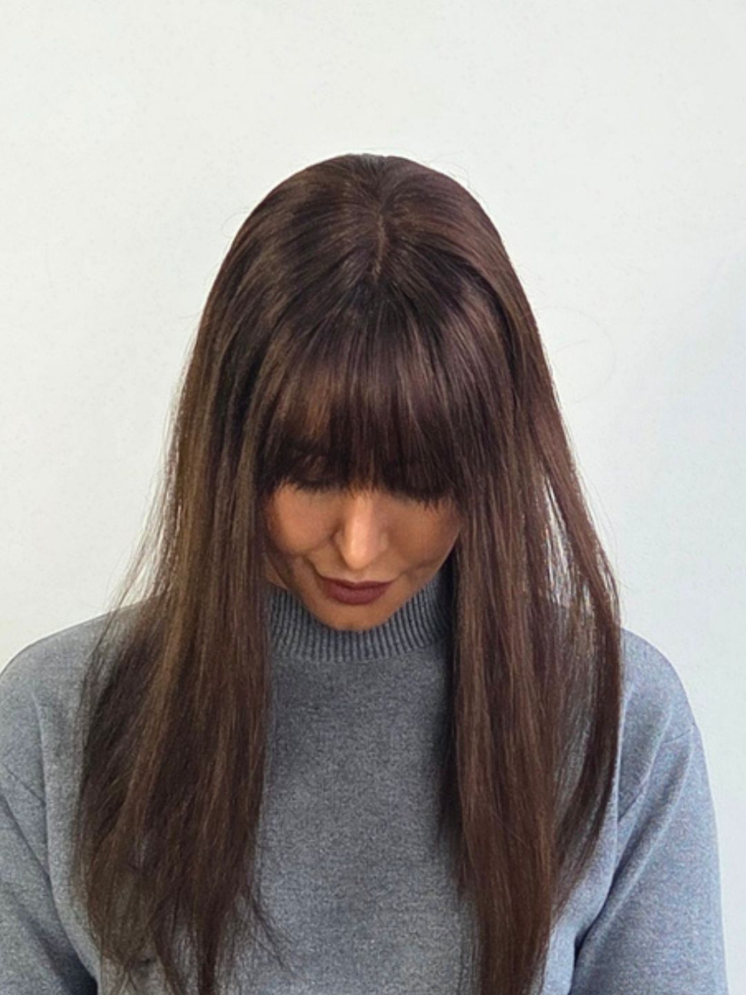 18" Chocolate brown Mono topper with Fringe