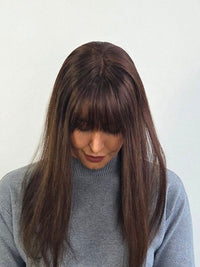 18" Chocolate brown Mono topper with Fringe