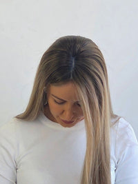 18" Soft mocha balayage lace front Topper