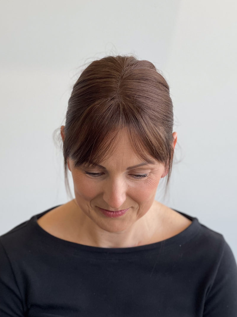 12” Dark Brown Mono Topper with Fringe