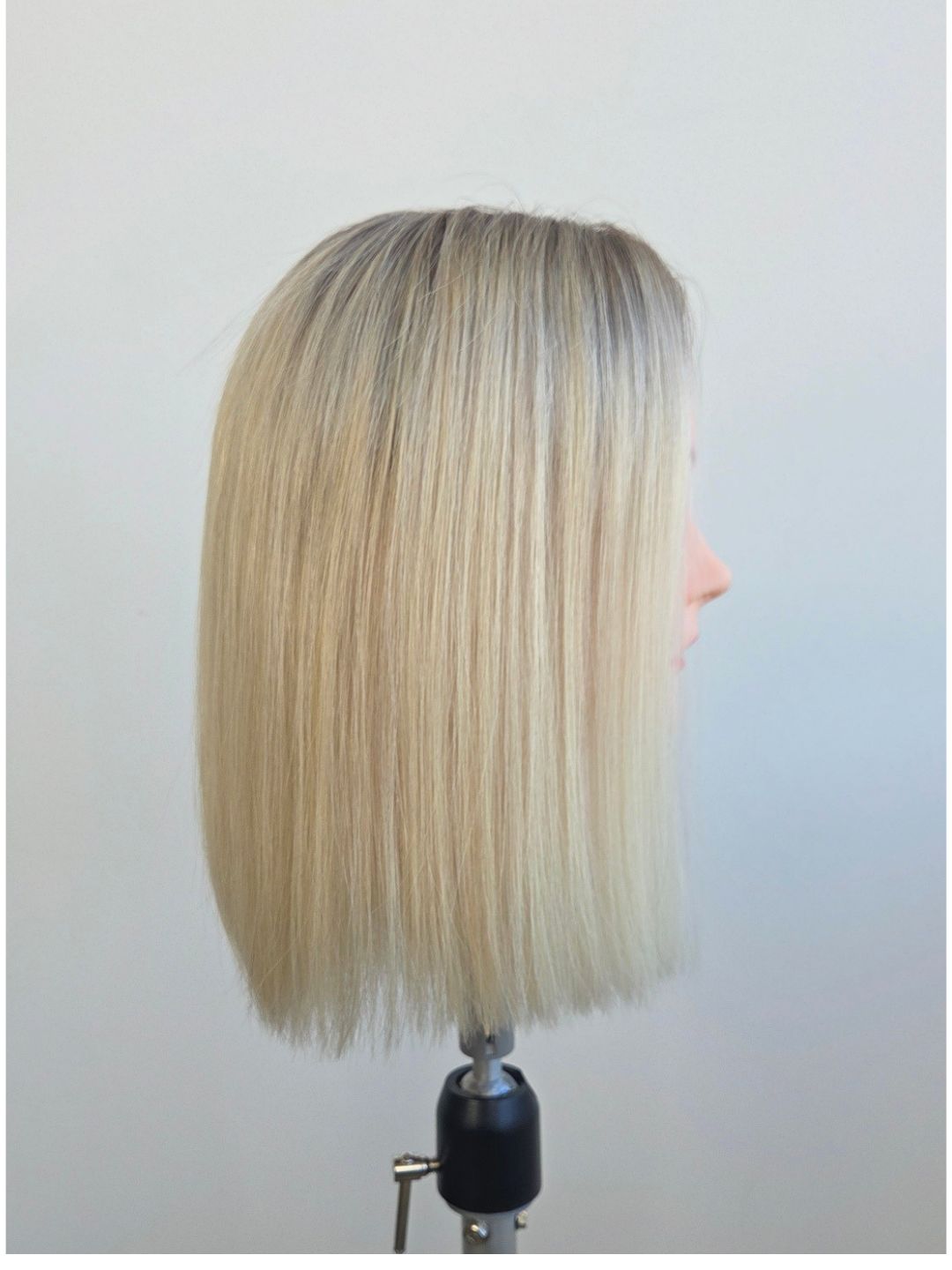 12" rooted Platinum blonde Closed lace front topper