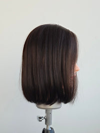 10" Bob dark brunette Lace front topper 5x6