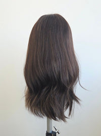 18" Dark brunette balayage Lace front wig