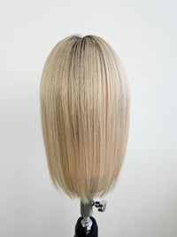 12" Rooted Natural blonde Curtain bangs