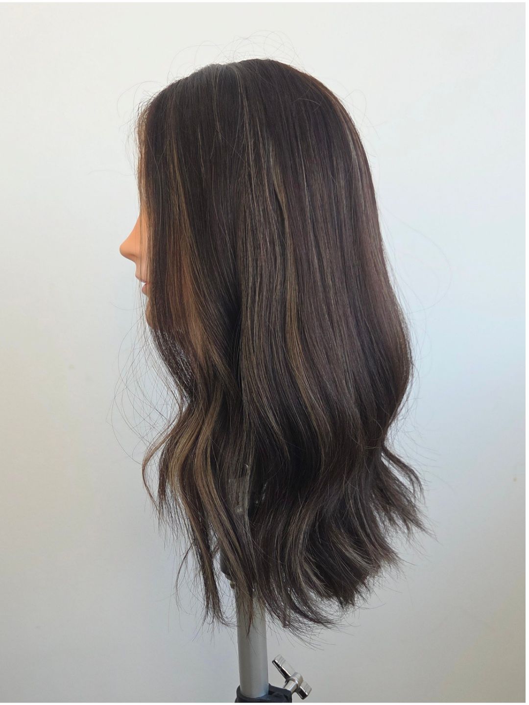 18" Dark brunette balayage Lace front wig