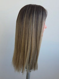 16" Sun kissed blonde balayage Hand tied wig