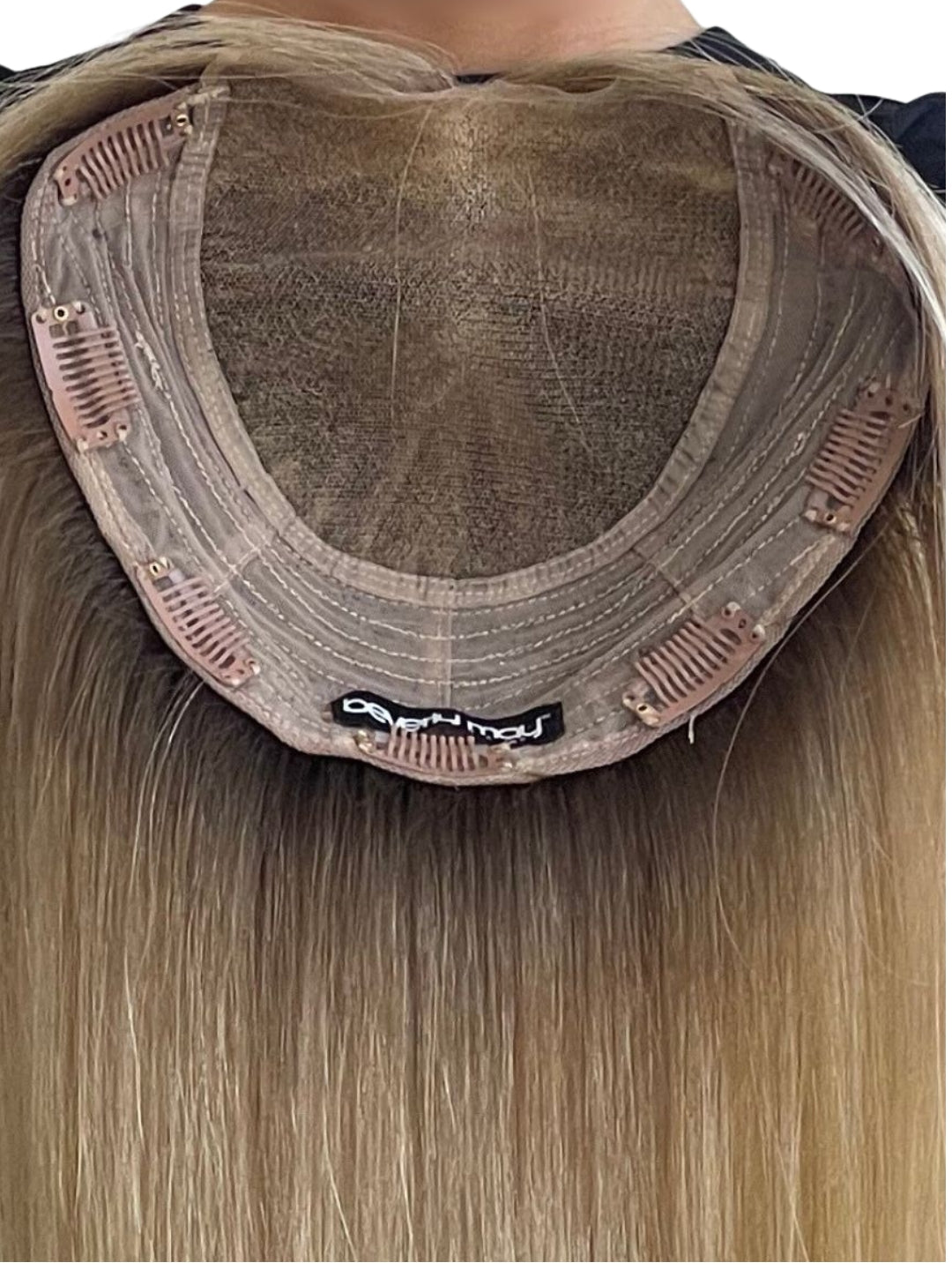20" Bright beige Blonde Lace Front Topper 8x8