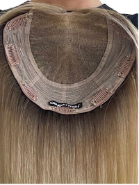 20" Bright beige Blonde Lace Front Topper 8x8