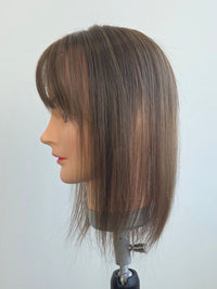 12" Latte brown mono topper with Fringe