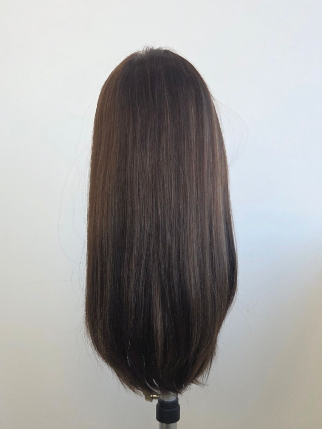20" Chocolate with Sandy babylights Lace front Wig