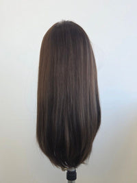 20" Chocolate with Sandy babylights Lace front Wig