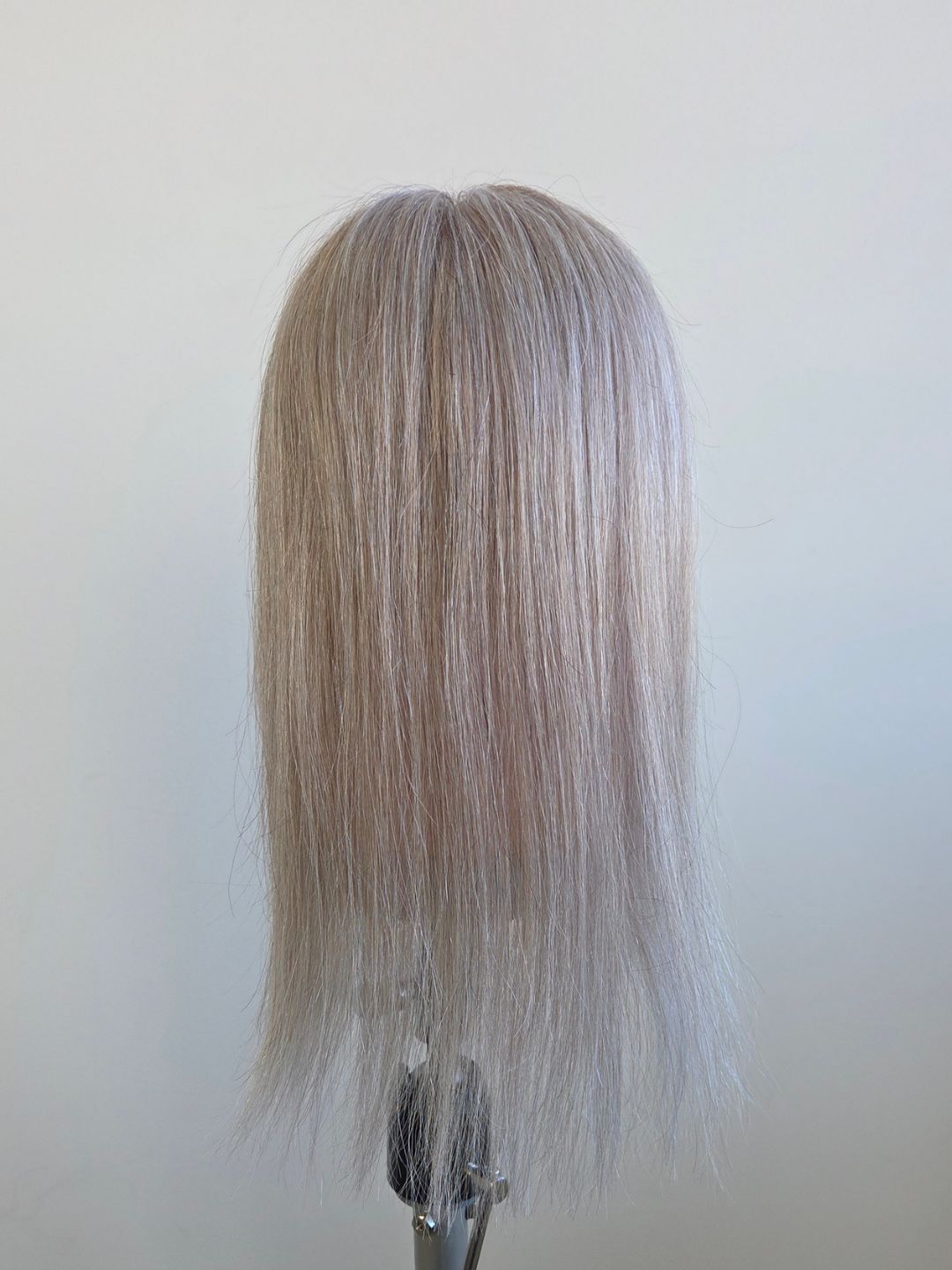 14" Champagne grey Lace front/ Silk topper