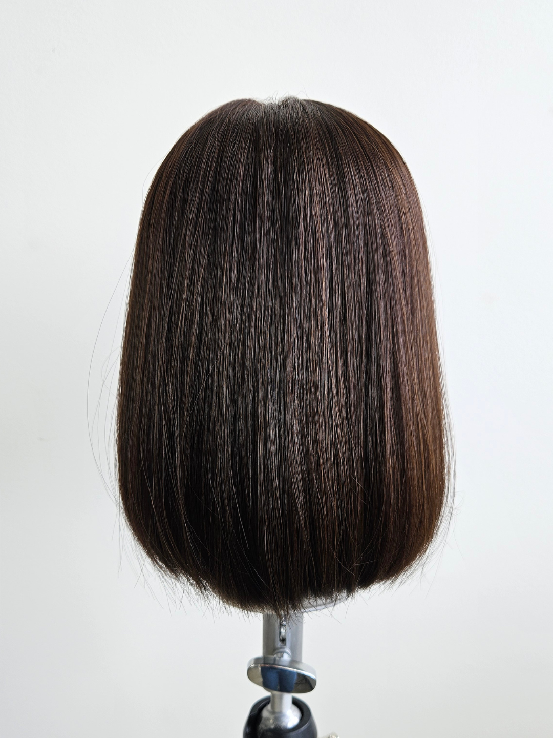 10" Bob Dark Brunette Silk topper
