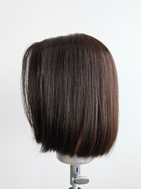 10" Bob Dark Brunette Silk topper