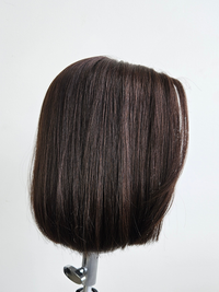 10" Bob Dark Brunette Silk topper