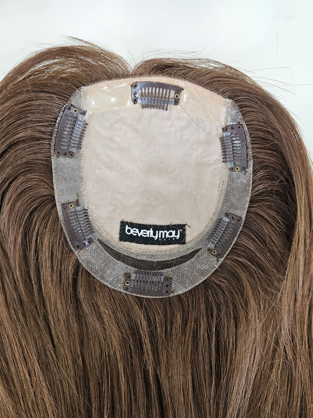 14" Warm Neutral Brown Silk Topper