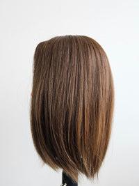 14" Warm Neutral Brown Silk Topper