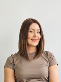 14" Warm Neutral Brown Silk Topper