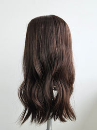 18" Dark Brunette Silk Topper