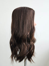 18" Dark Brunette Silk Topper