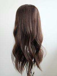 18" Dark Brunette Silk Topper