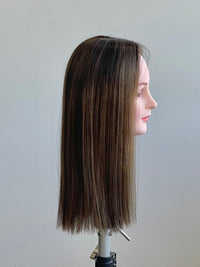 16" Medium Ash brown Lace front topper