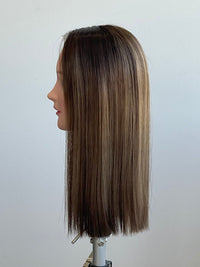 16" Medium Ash brown Lace front topper