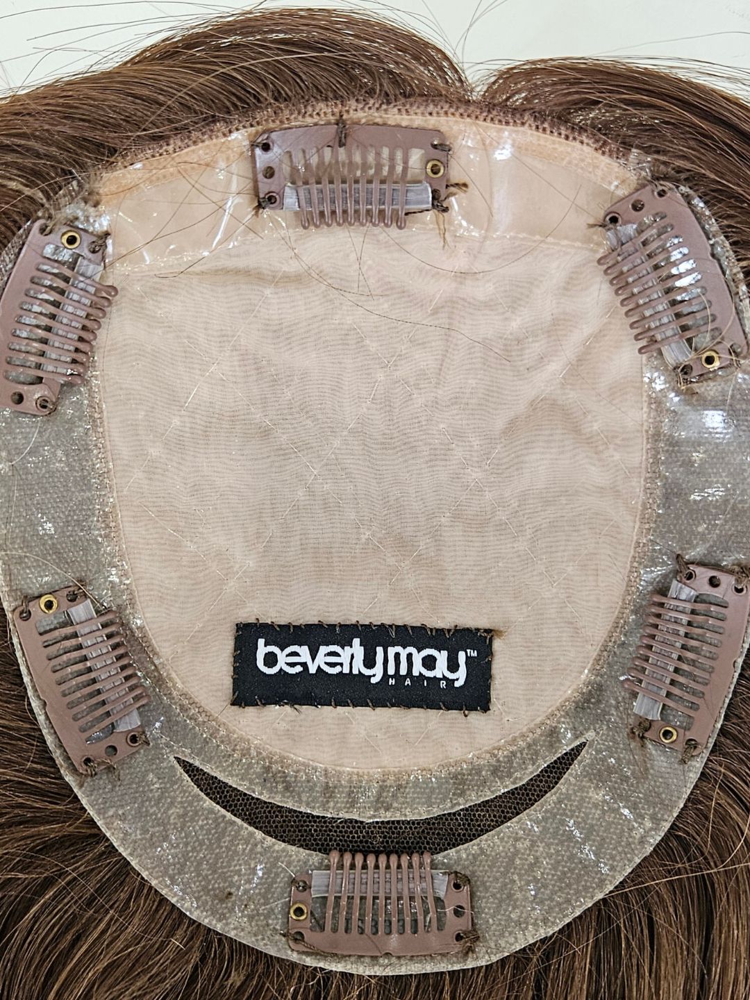 18" Cinnamon brunette Silk topper