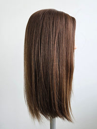18" Cinnamon brunette Silk topper