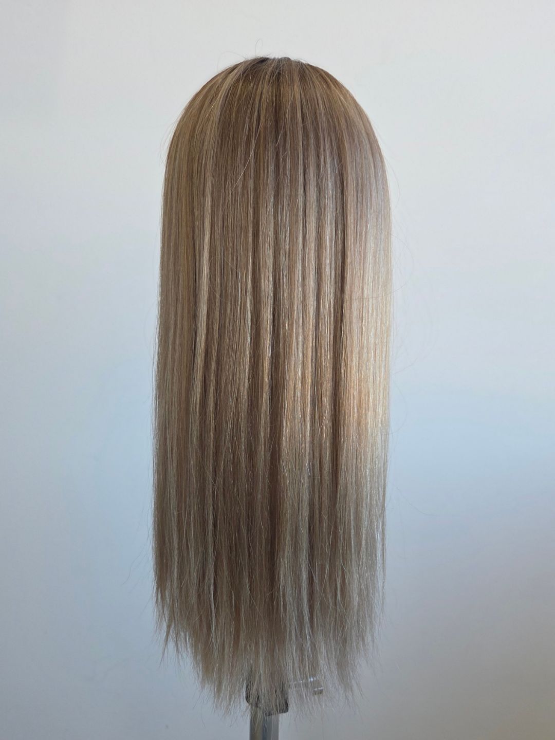 18" Taupe Blonde Lace front topper