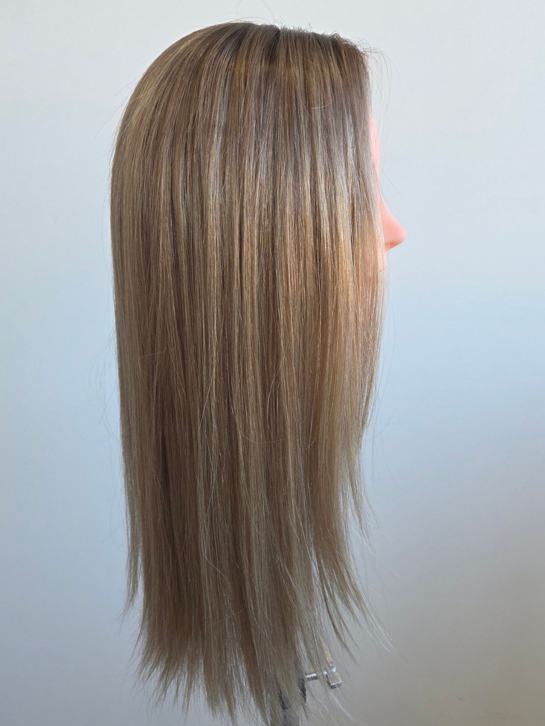 18" Taupe Blonde Lace front topper