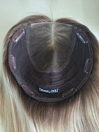 12" rooted Platinum blonde Closed lace front topper