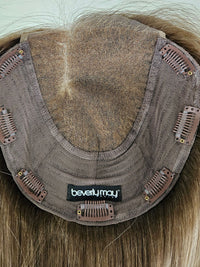 22" Pearl brunette balayage Lace front topper with face framing