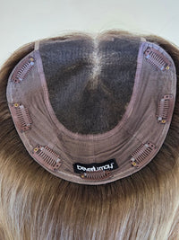 18" Taupe Blonde Lace front topper