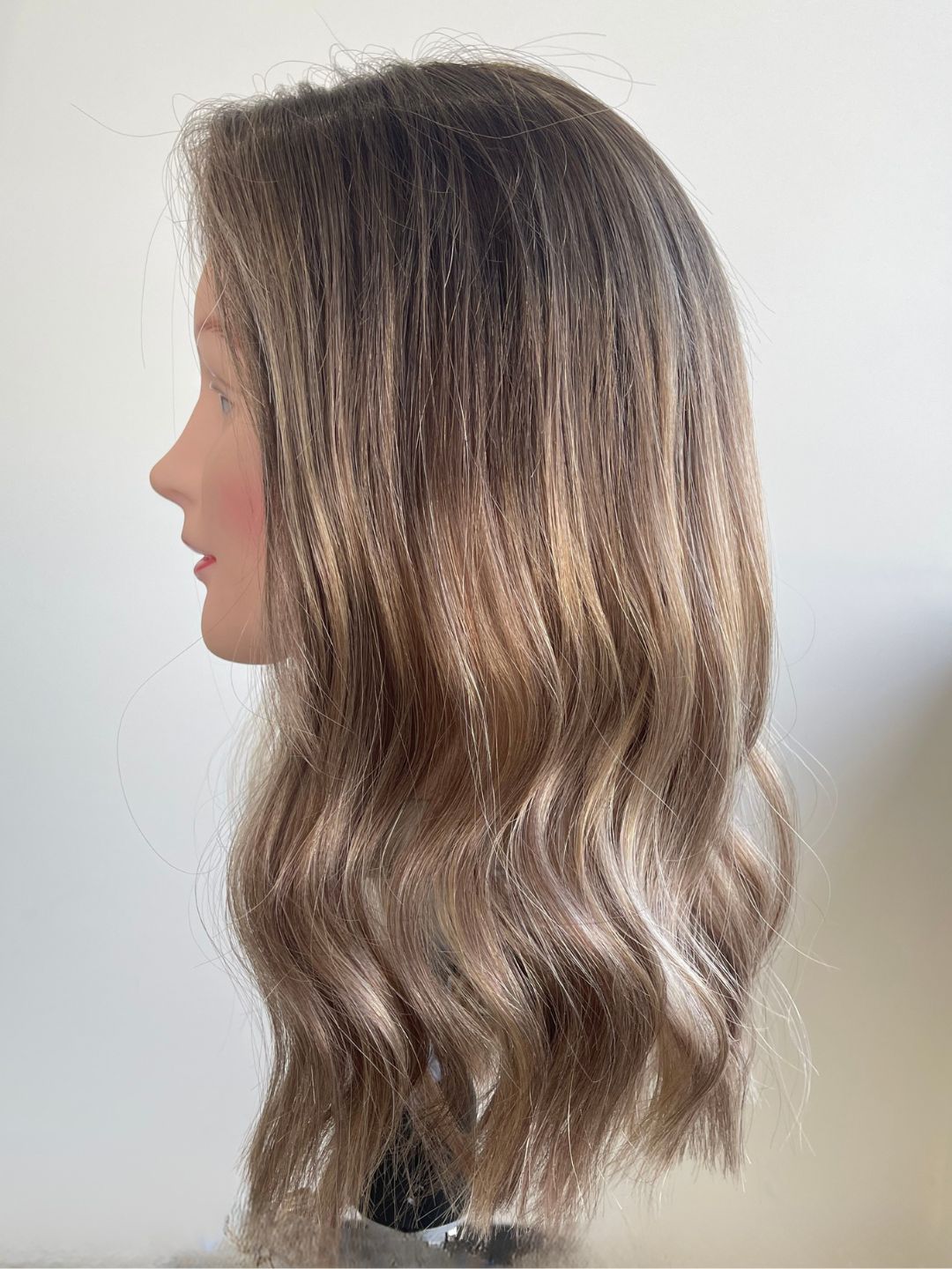 16" Biscuit blonde Balayage Lace Front Topper