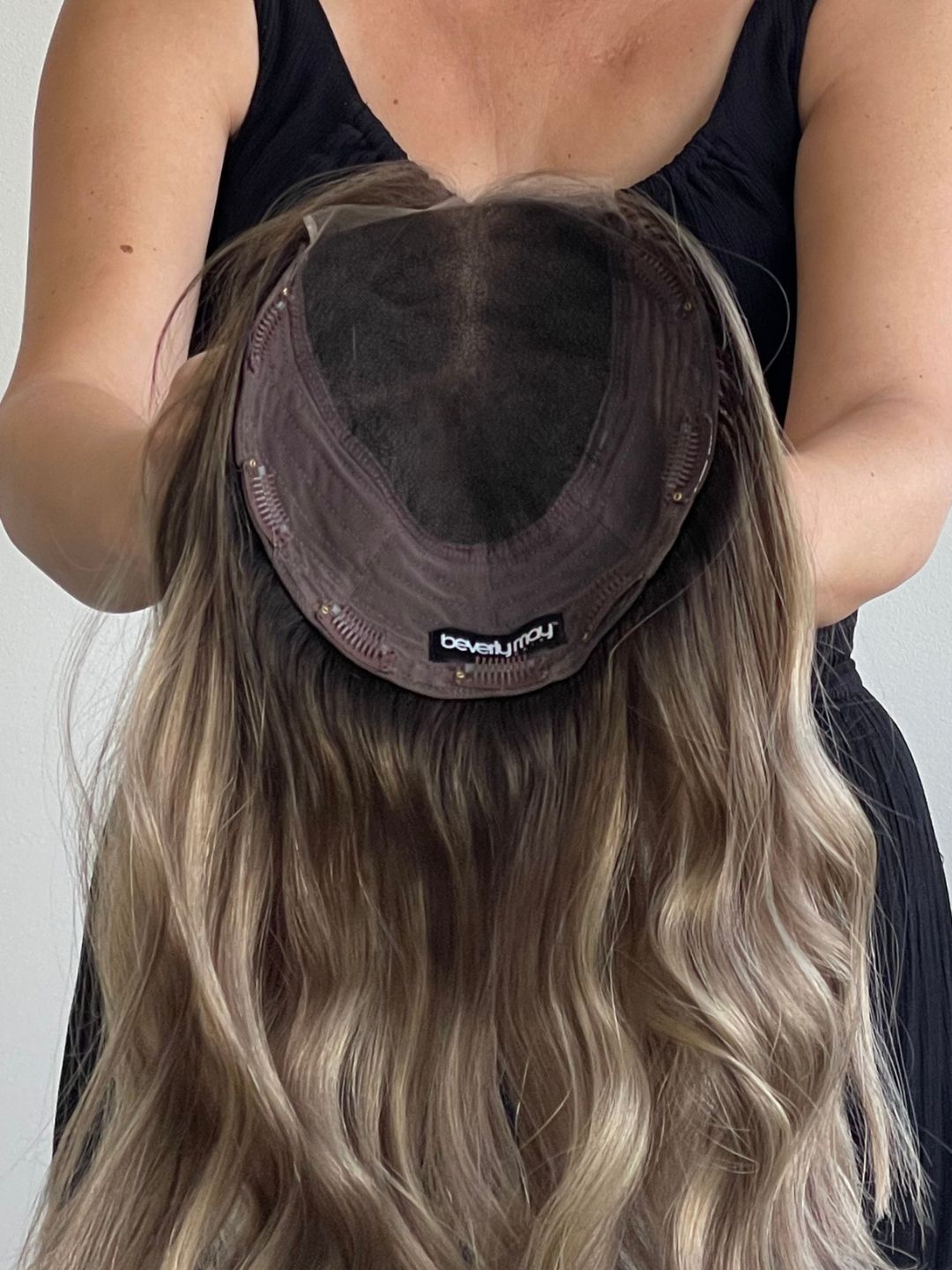 16" Biscuit blonde Balayage Lace Front Topper