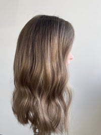 16" Biscuit blonde Balayage Lace Front Topper
