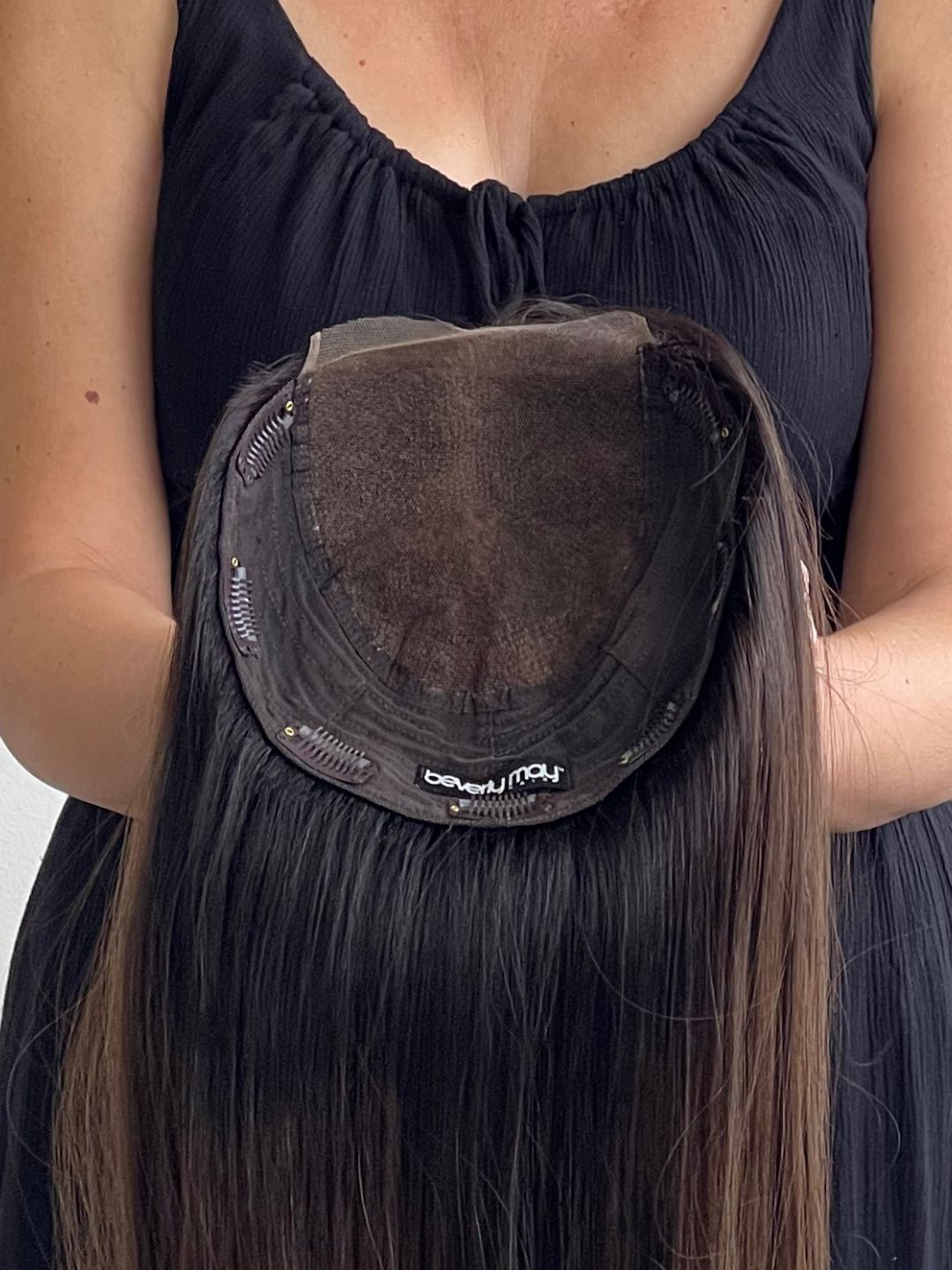 16" Dark Coffee Brunette Lace front Topper