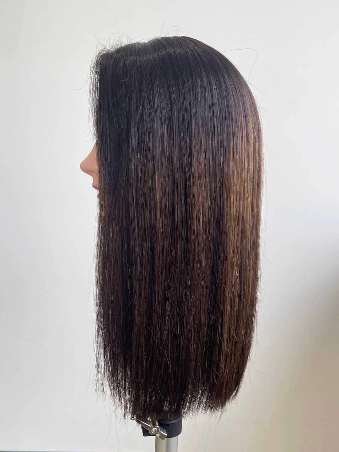16" Dark Coffee Brunette Lace front Topper